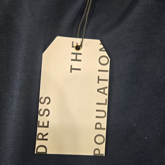 Dress the Population Navy Esperanza Sweetheart Balloon Sleeve Mini Dress Size Lg - Picture 6 of 13